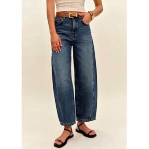 Reformation Women's Mountain Tyler Mid Rise Barrel Jeans Size 29